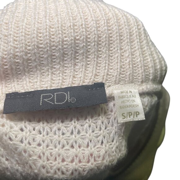 RDI Cream Quarter Zip Pullover Sweater Size Small NWT - Picture 2 of 7